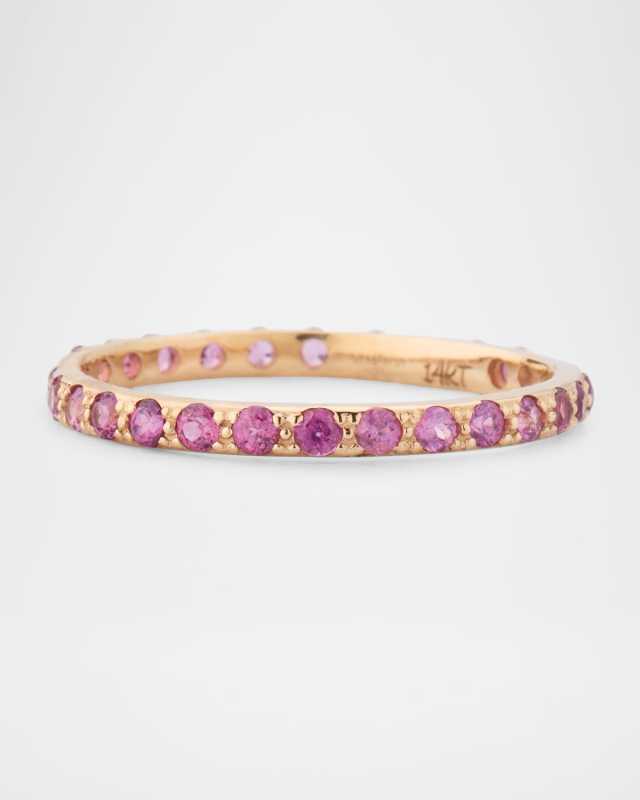 Purple Garnet Stack Band Ring